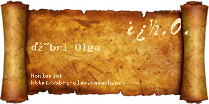 Ábri Olga névjegykártya