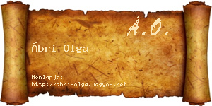 Ábri Olga névjegykártya
